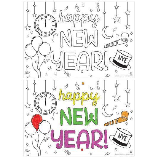 New Years Coloring Paper Placemats (24)