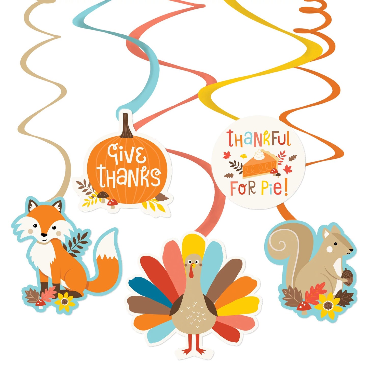 Happy Turkey Day Party Mega Value Pack Swirl (30)