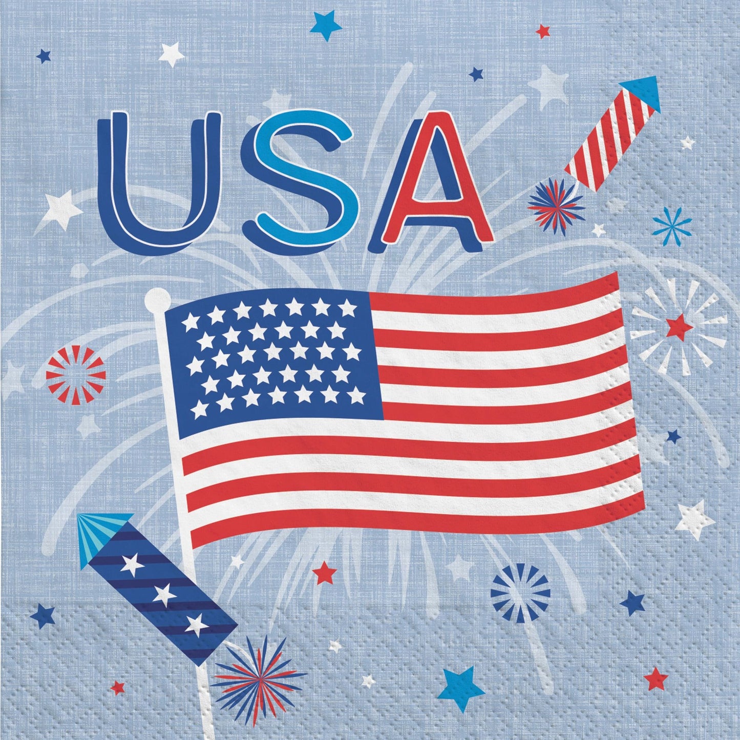 Patriotic Celebration Cake Napkins - 40 pack