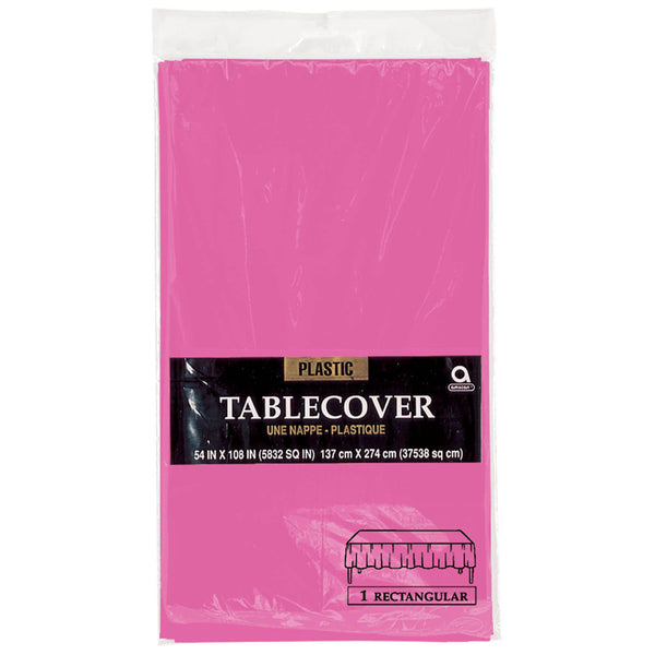 Thick - Candy Pink Plastic Table Cover