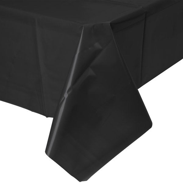 Thick - Jet Black Plastic Table Cover