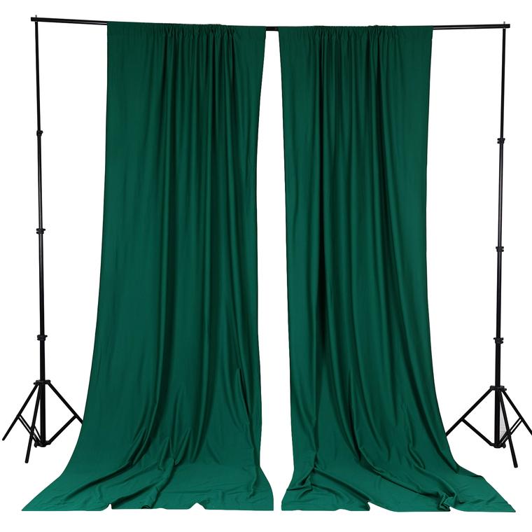 Backdrop Curtains - Hunter Emerald Green (Rental)