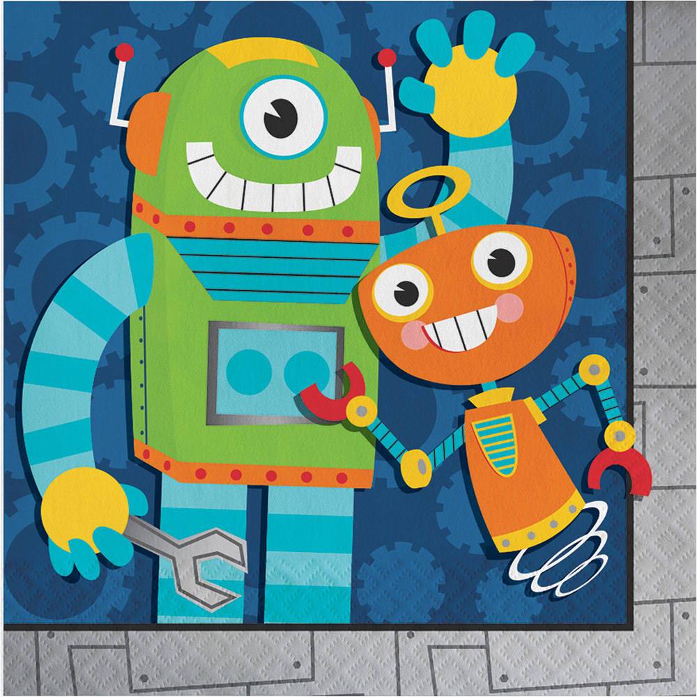 Robot Lunch Napkins (16)