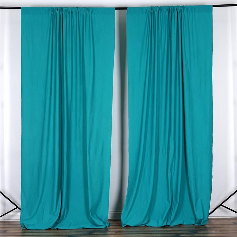 Backdrop Curtains - Turquoise (Rental)