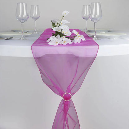 Runner - Fuchsia Organza (Rental)