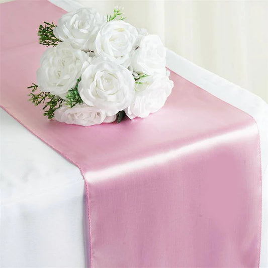 108” Table Runner - Pastel Pink (Rental)
