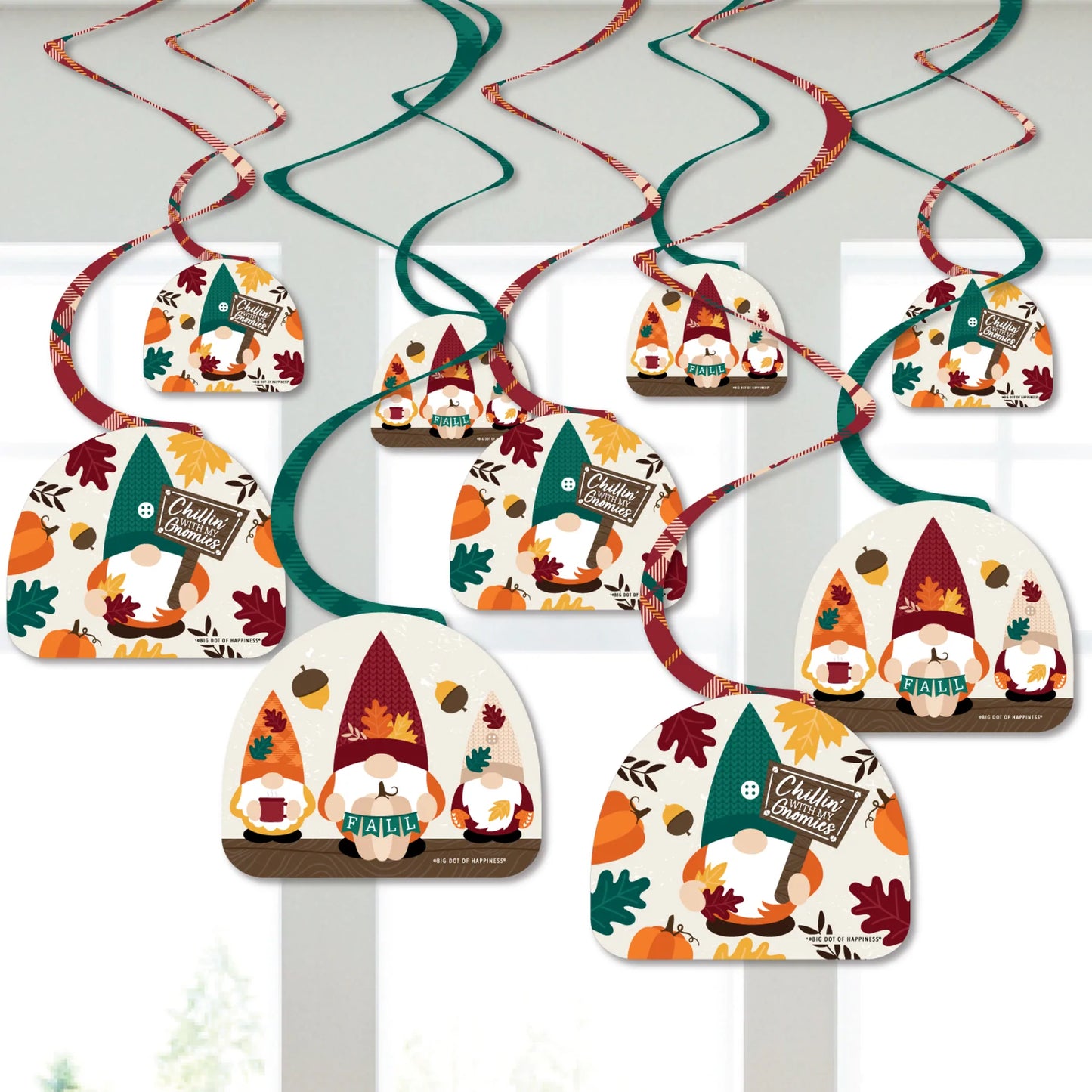 * Exclusive Big Dot Party Decoration Swirls (10) - Autumn Gnomes