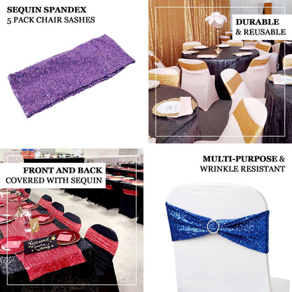 Chair Band - Gold Sequin Spandex (Rental)