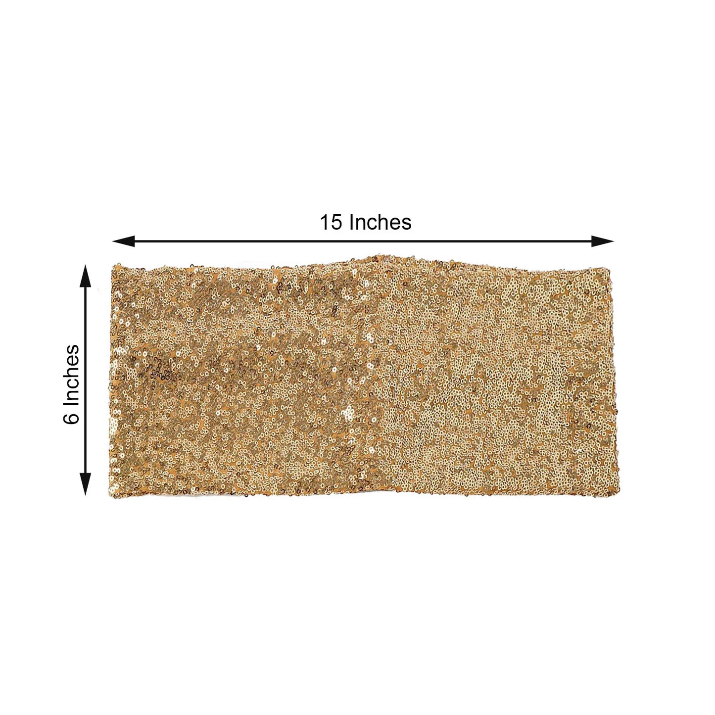 Chair Band - Gold Sequin Spandex (Rental)