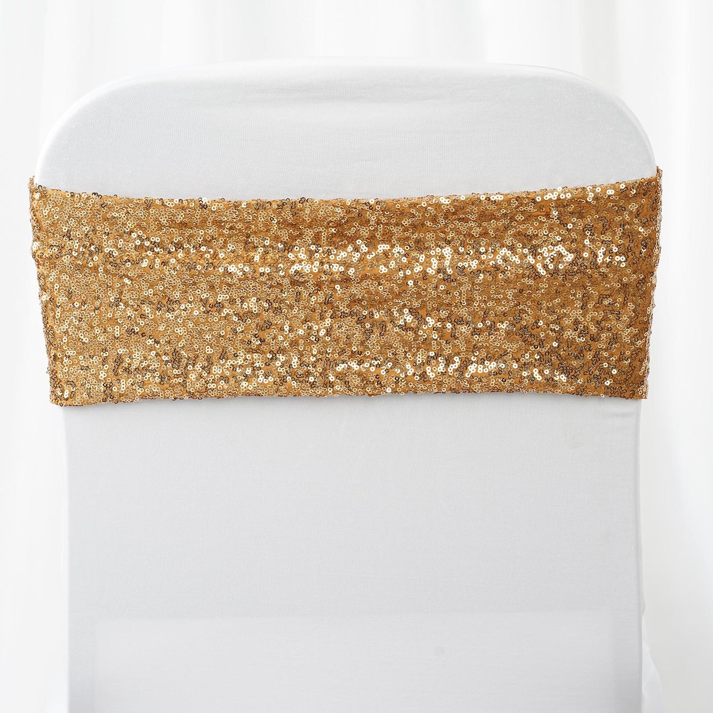 Chair Band - Gold Sequin Spandex (Rental)