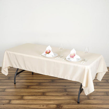 60" x 102" Tablecloth - Beige (Rental)