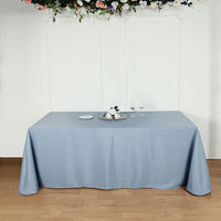 90" x 132" Tablecloth - Dusty Blue (Rental)