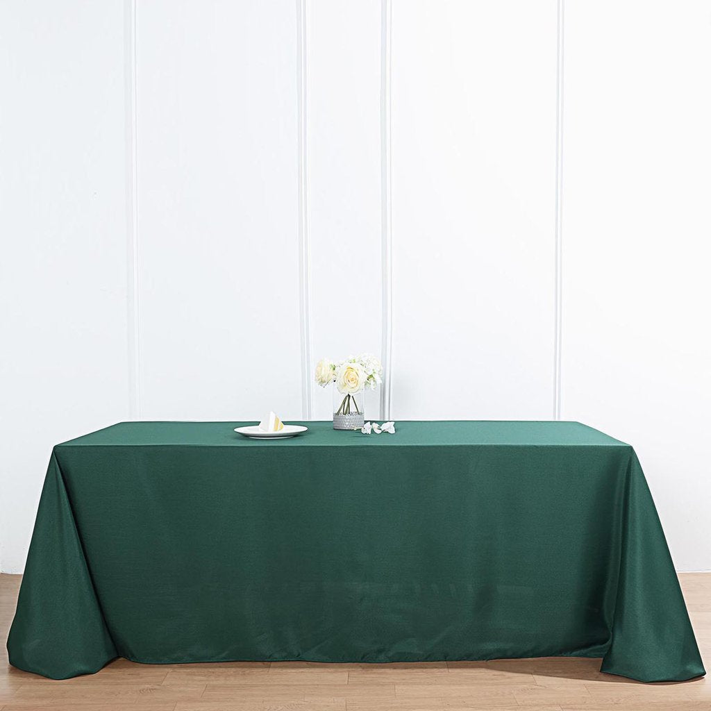 90" x 132" Tablecloth - Hunter Emerald Green (Rental)