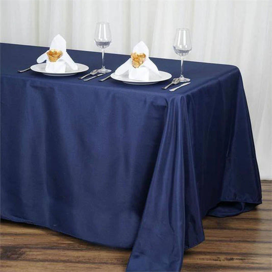 90" x 132" Tablecloth - Navy  (Rental)