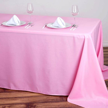 90" x 132" Tablecloth - Pink (Rental)