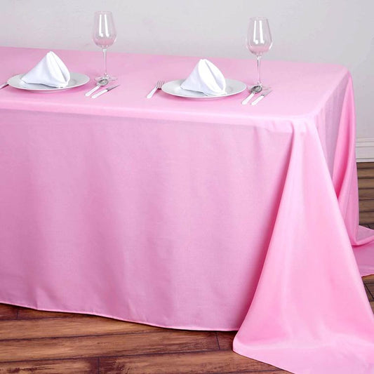 90" x 132" Tablecloth - Pink (Rental)