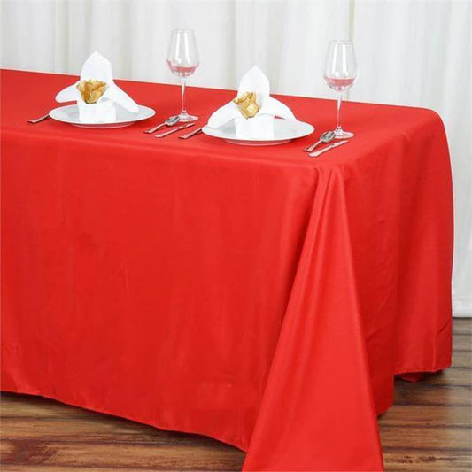 90" x 132" Tablecloth - Red  (Rental)