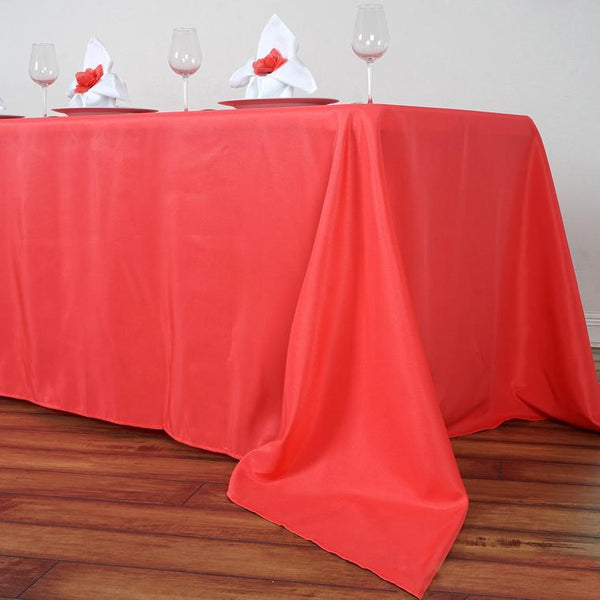 90" x 132" Tablecloth - Coral (Rental)