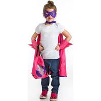 Superhero Drawstring Backpack Dress Up Set For Girls