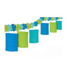 Floral Paradise Cool w/Flowers Lantern Garland