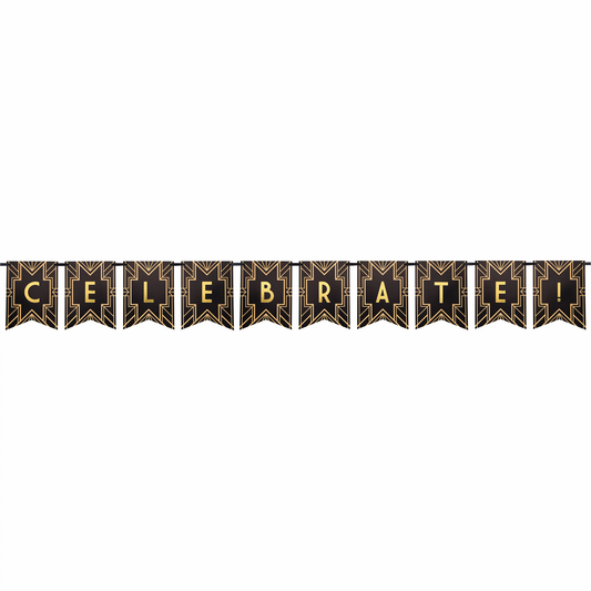 Roaring 20s Shaped Ribbon Banner