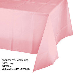 Thin - Classic Pink Plastic Table Cover