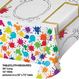Art Party Table Cover - Paper