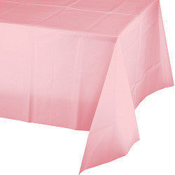 Thin - Classic Pink Plastic Table Cover