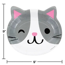 Purr-fect Party Shaped Lunch Plates (8)