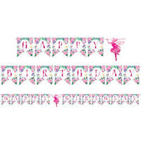 Floral Fairy Sparkle Birthday Banner