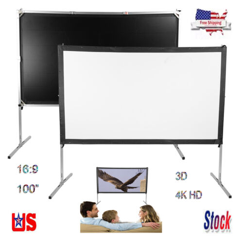 100" Projector Screen with Stand In/Outdoor  - (Rental)