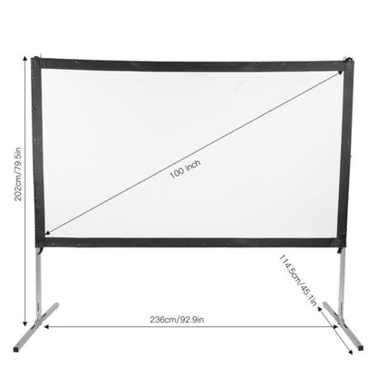 100" Projector Screen with Stand In/Outdoor  - (Rental)