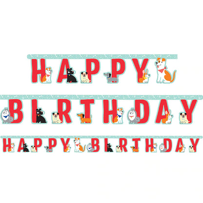 Dog Party Birthday Banner
