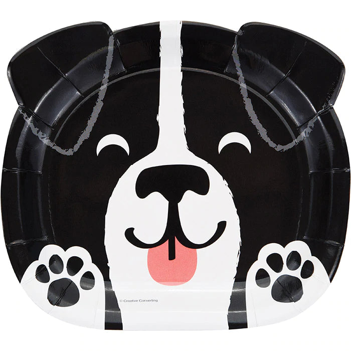 Dog Party Shaped Lunch Plates - 8 pack