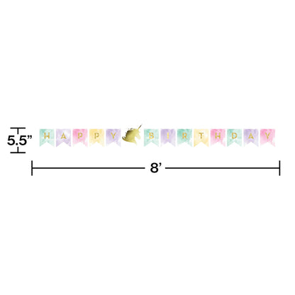Unicorn Sparkle Birthday Banner