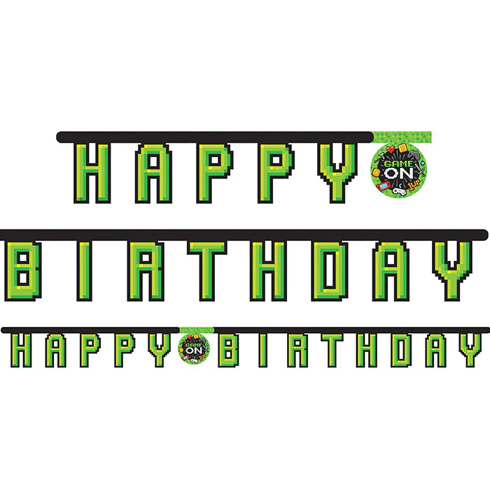 Gaming Party Birthday Banner