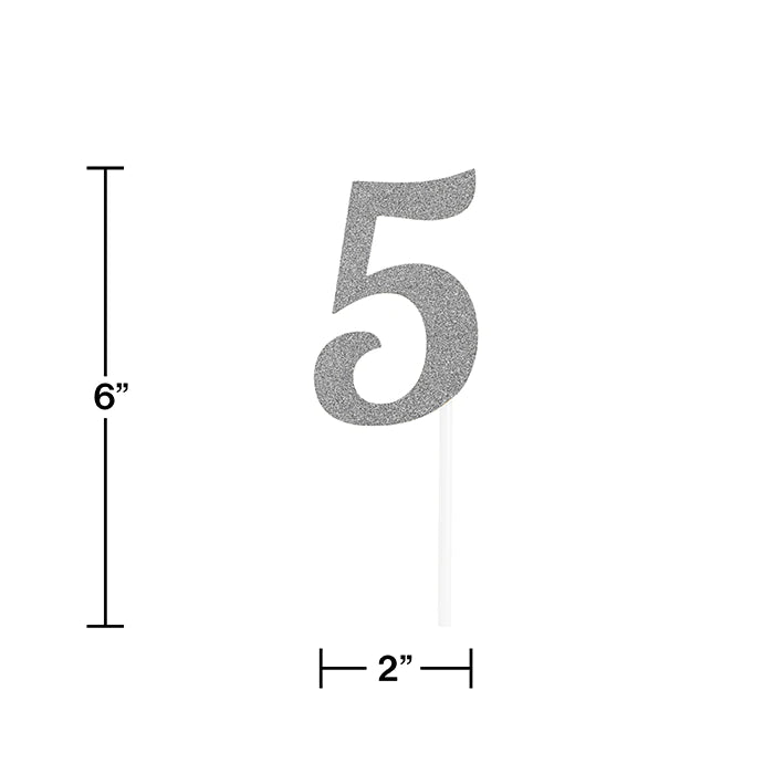Cake Topper - Silver 5