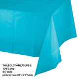 Thin - Bermuda Blue Plastic Table Cover