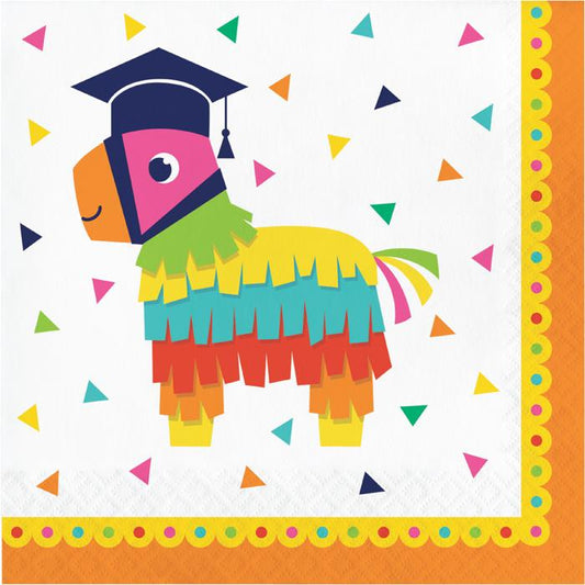 Fiesta Fun Grad Lunch Napkins - 16 pack