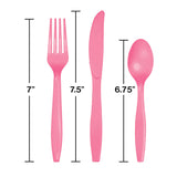 Candy Pink Assorted Plastic Cutlery (18)
