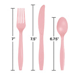 Classic Pink Assorted Plastic Cutlery (18)