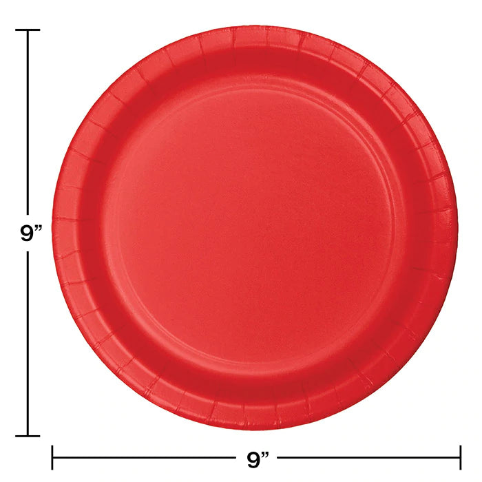Classic Red Lunch Plates (8)