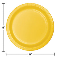 School Bus Yellow Lunch Plates (8)