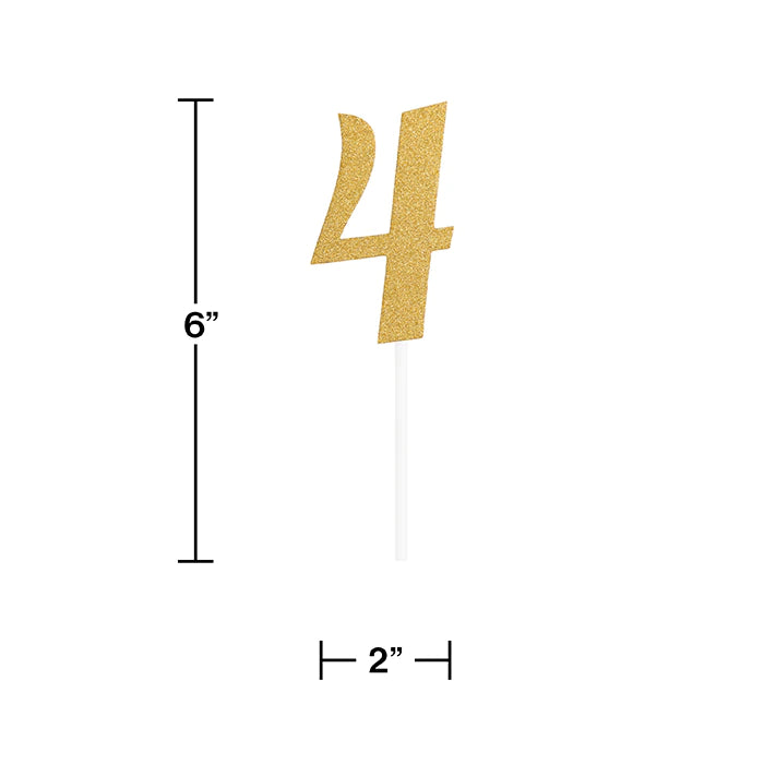 Cake Topper - Gold 4