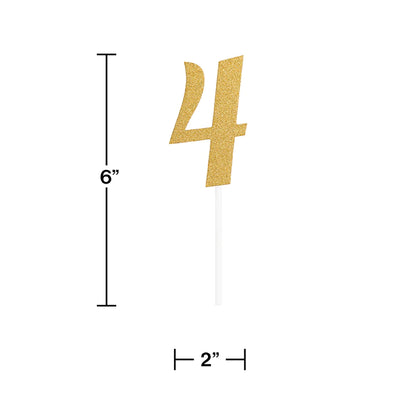 Cake Topper - Gold 4