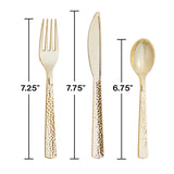 Premium Gold Hammered Cutlery (24)