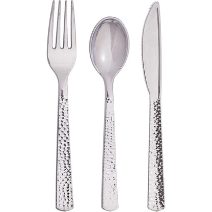 Premium Silver Hammered Cutlery (24)