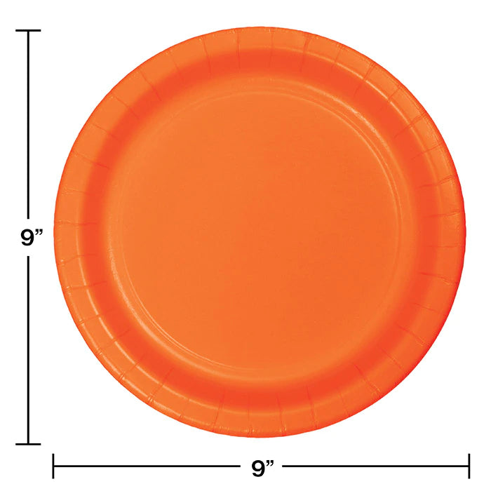 Sunkissed Orange Lunch Plates - 8 pack