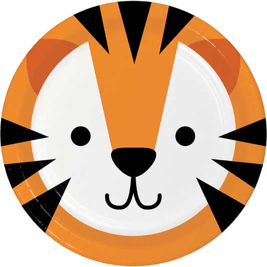 Animal Faces Cake Plates - Tiger (8)