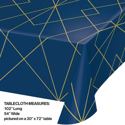 Elise - Navy Gold Geode Table Cover